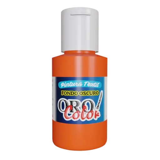 [FO-520] PINTURA TEXTIL FONDO OSCURO NARANJA NEON 30ML