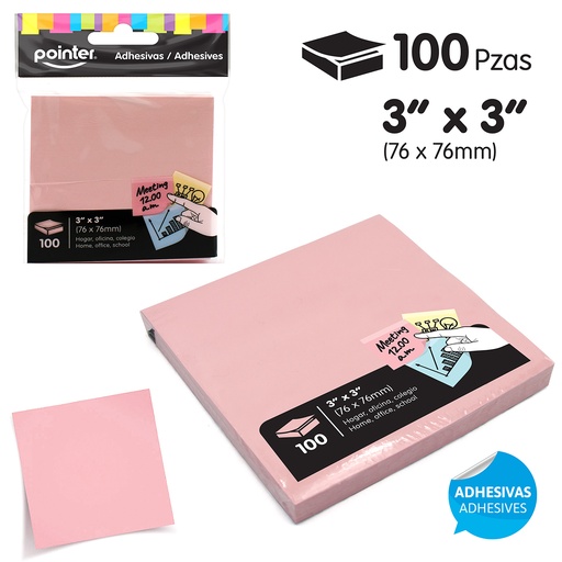 [NT-331100PR] NOTAS ADHESIVAS 3" x 3"