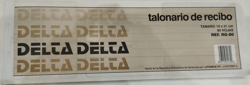 [RG-80] TALONARIO DE RECIBO 