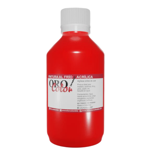 [F096-250] PINTURA AL FRIO ROJO FLUORESCENTE 250ML