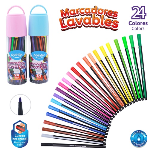 [WC-2495-24] MARCADORES 24 COLORES