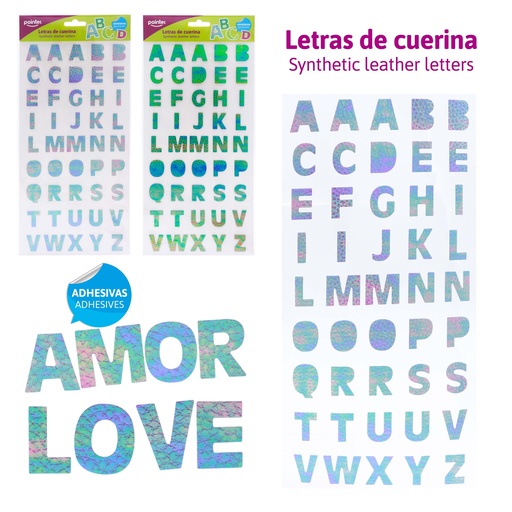 [ANC-24101] LETRAS ADHESIVAS DE CUERINA