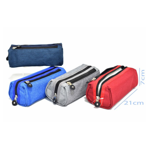 [STR-6095] CARTUCHERA C/ DOBLE ZIPER-22X9.5*7CM