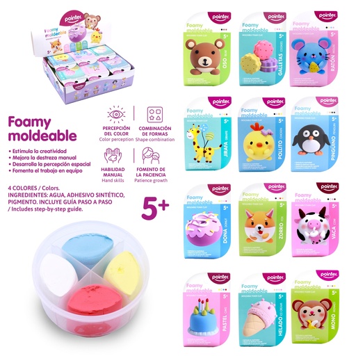 [ANC-2526] SET DE FOAMY MOLDEABLE COLORES