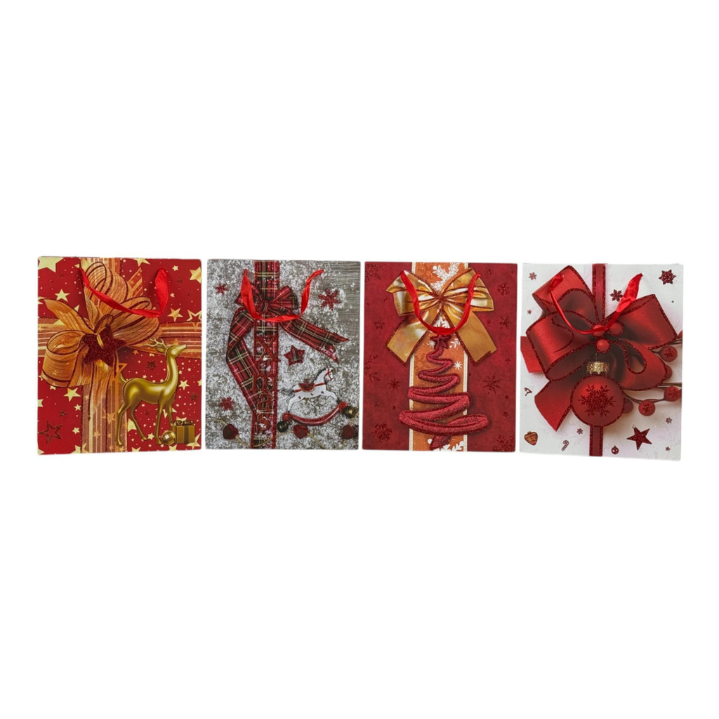 BOLSA DE REGALO MEDIANA NAVIDAD 26x32x10CM