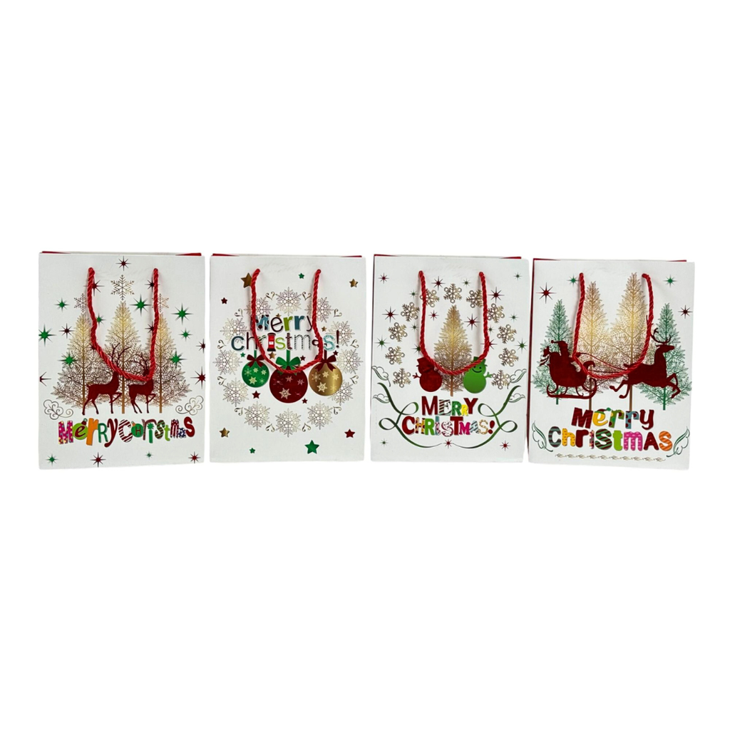 BOLSA DE REGALO MEDIANA NAVIDAD 26x32x10CM