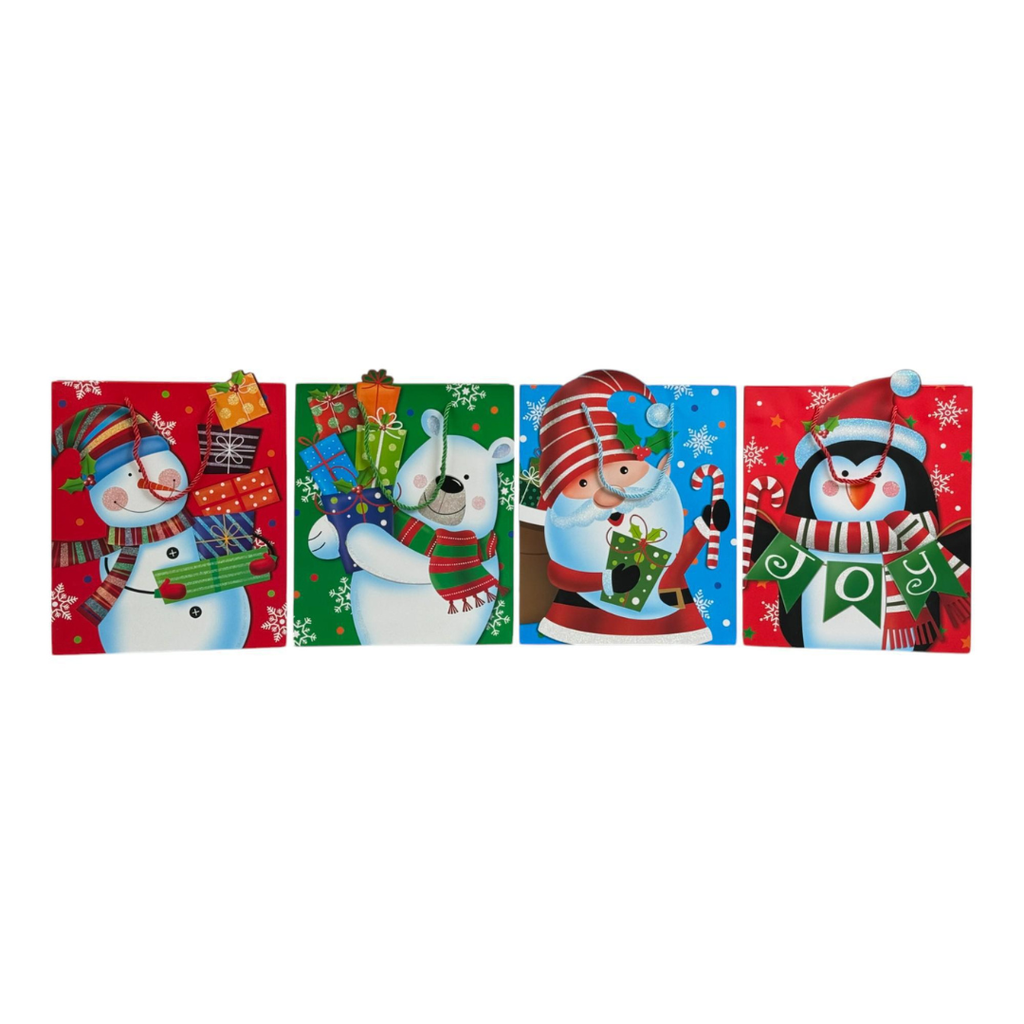 BOLSA DE REGALO MEDIANA NAVIDAD 26x32x10CM