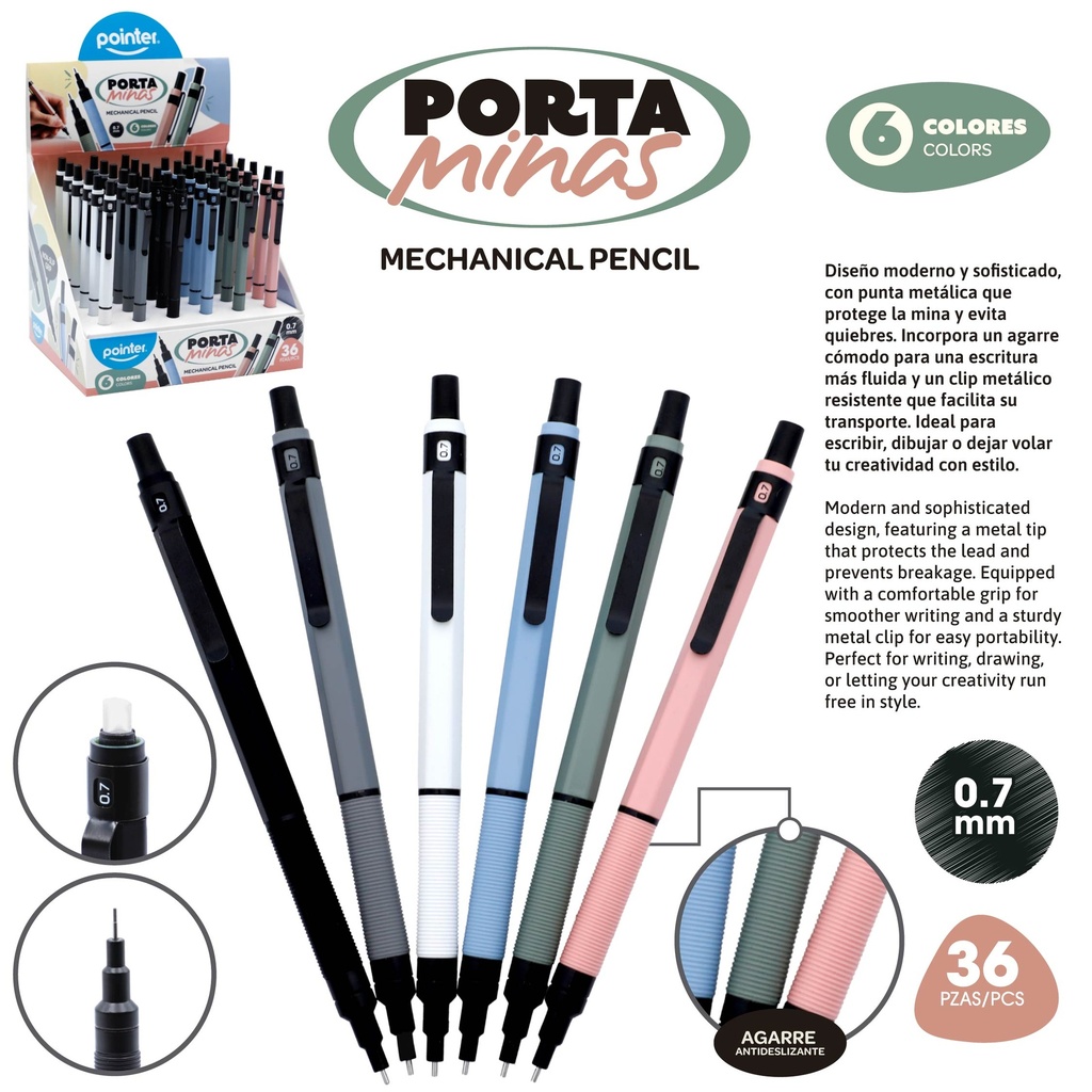 PORTAMINAS 0.7 MM