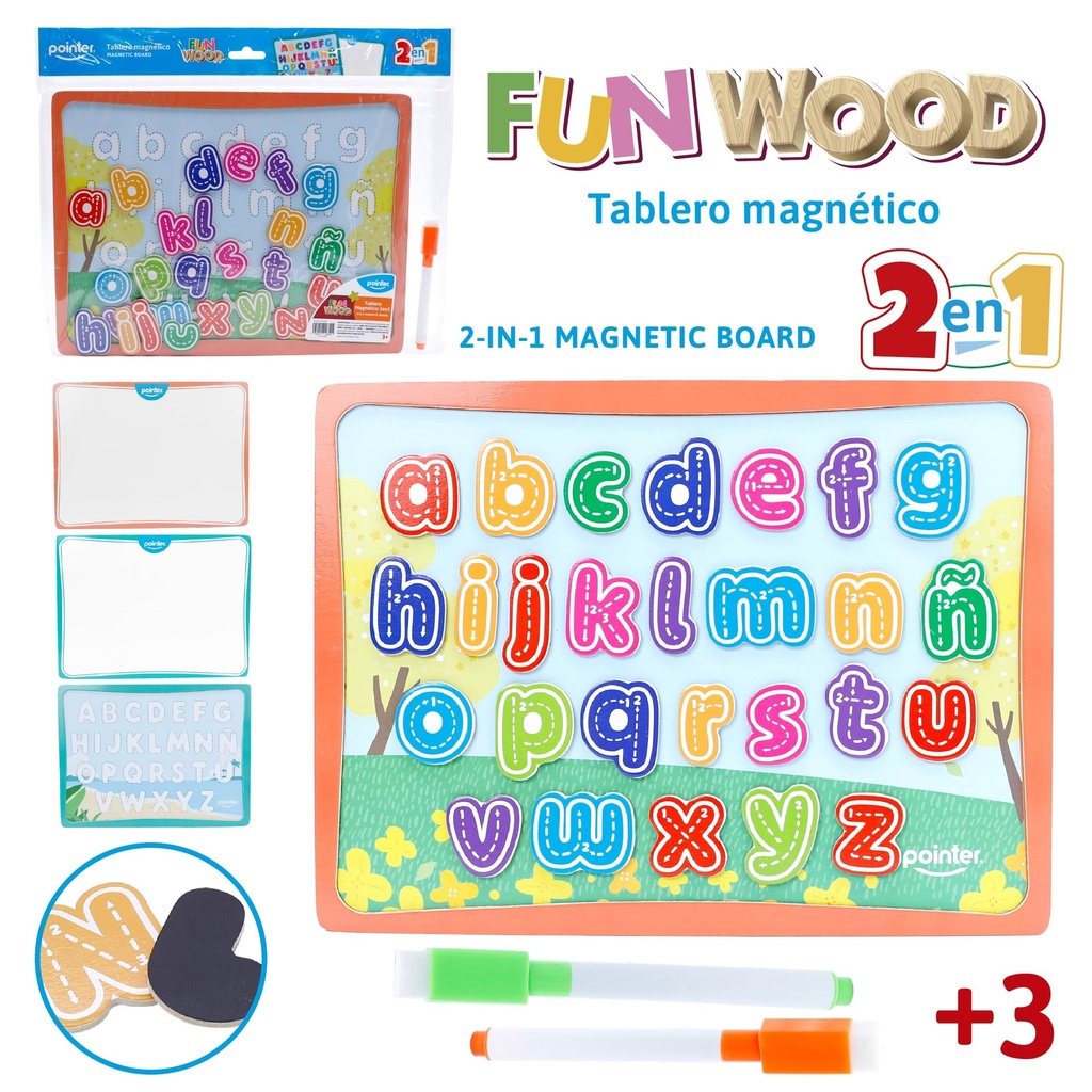 TABLERO MAGNETICO 2EN1 CON LETRAS