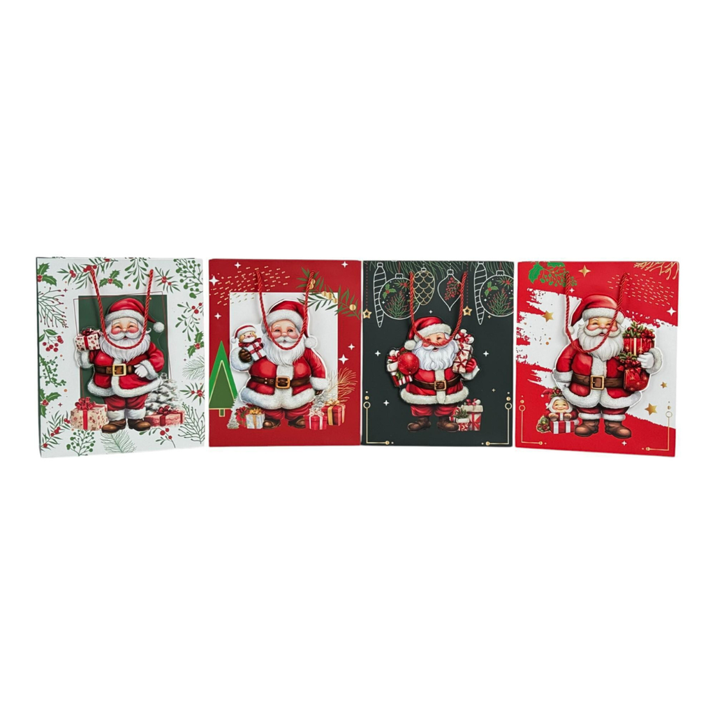 BOLSA DE REGALO MEDIANA NAVIDAD 32x26x10CM