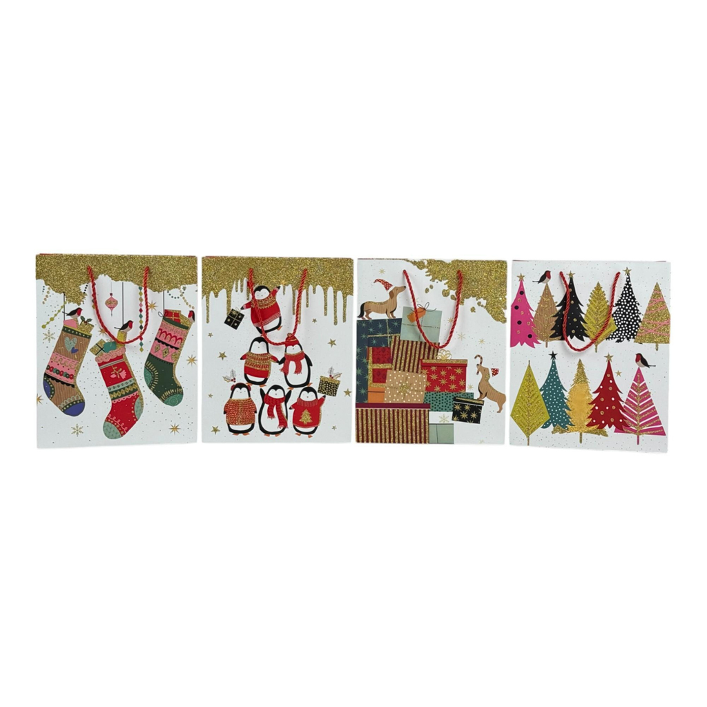 BOLSA DE REGALO MEDIANA NAVIDAD 32x26x10CM