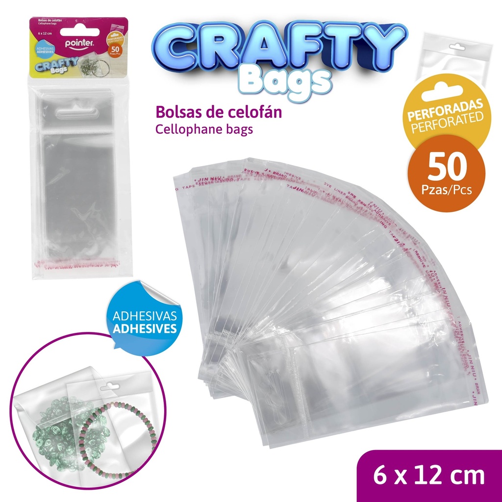 BOLSAS CELOFAN PERFORADAS 50PZAS