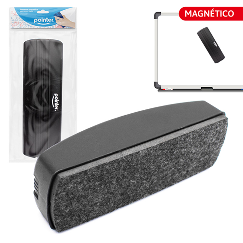 BORRADOR MAGNETICO GRANDE PARA TABLERO ACRILICO - CUERPO PLASTICO