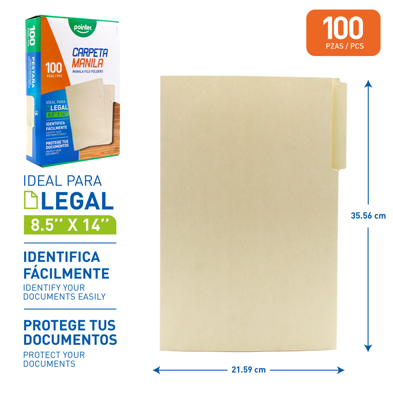 CARPETA MANILA OFICIO (CAJA x 100)
