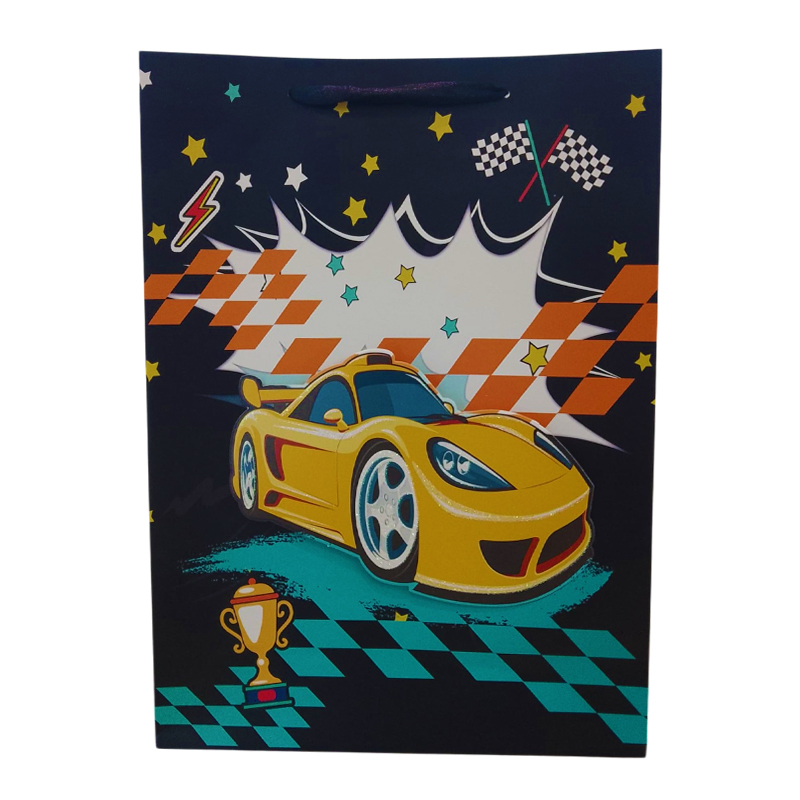 BOLSA DE REGALO GRANDE AUTOS DE CARRERAS 