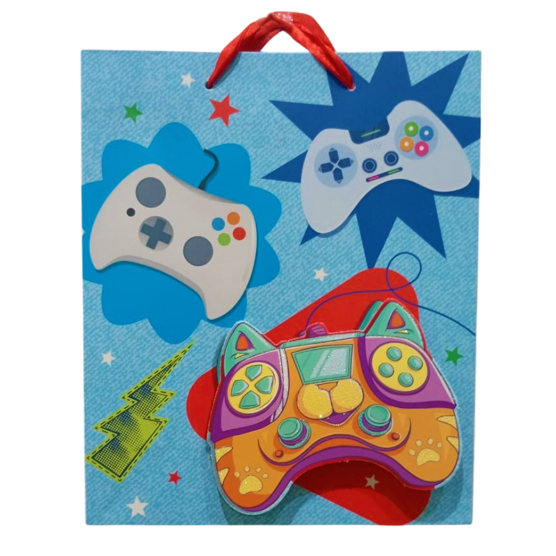 BOLSA DE REGALO PEQUEÑA INFANTIL GAMER Y DEPORTES 