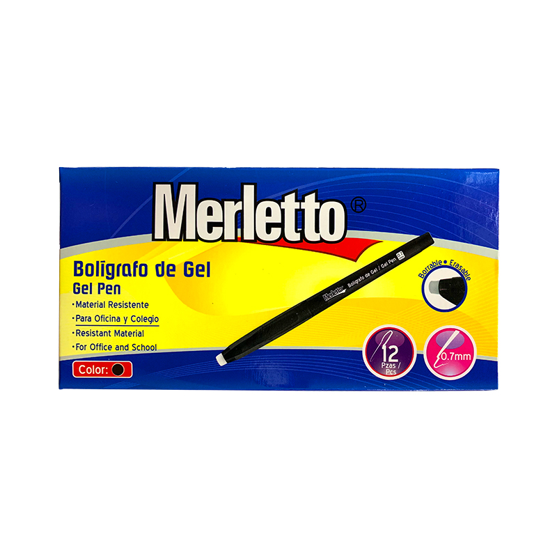 BOLIGRAFO DE GEL NEGRO BORRABLE 0.7MM UNIDAD