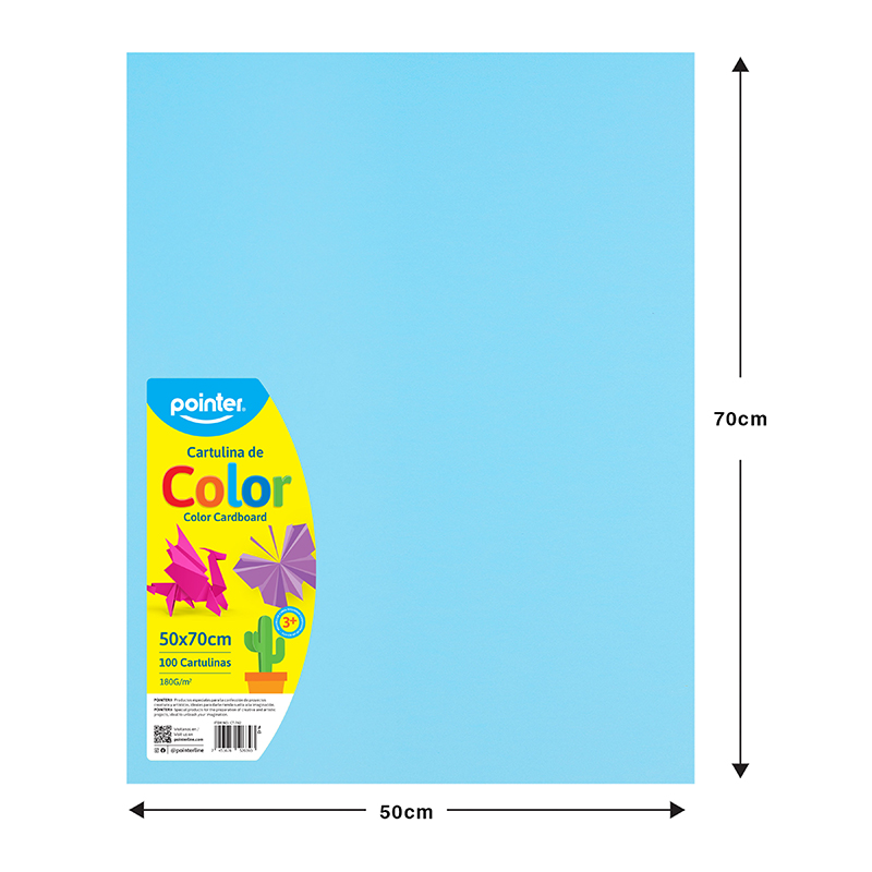 CARTULINA ESCOLAR - CELESTE (50x70CM)