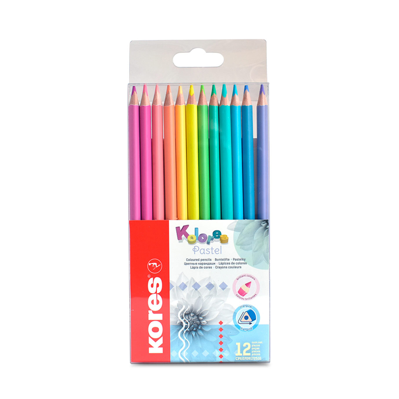 COLORES TRIANGULARES PASTEL x12PZS