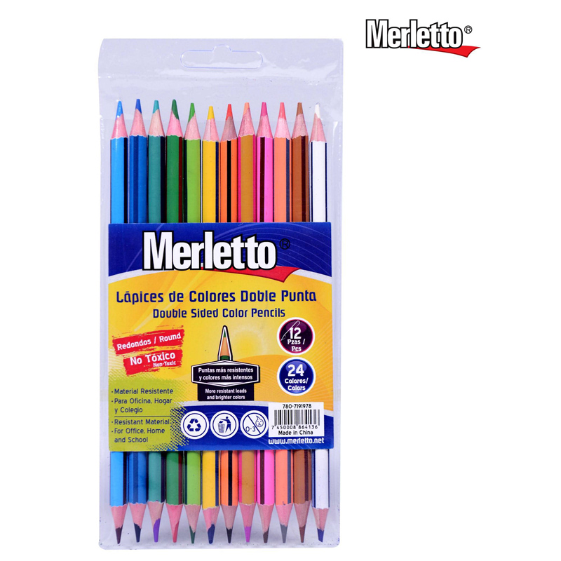 COLORES DOBLE PUNTA x12UNDS