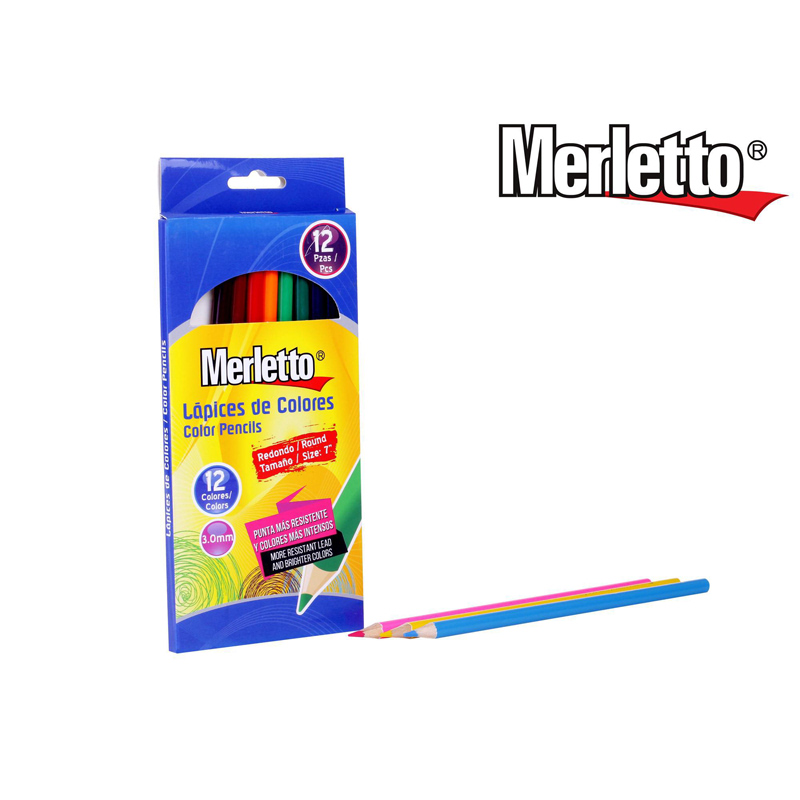 LAPICES DE COLORES REDONDOS x12PZAS