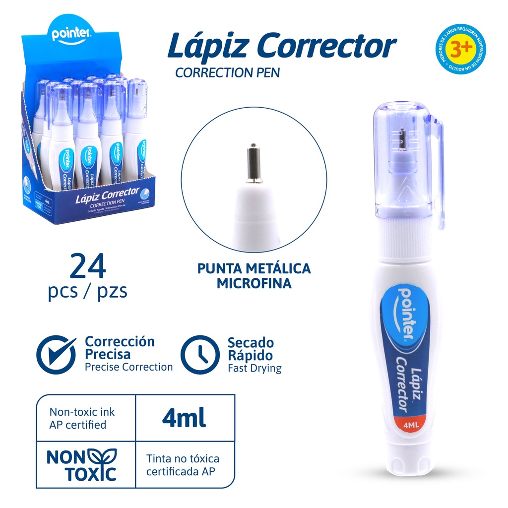CORRECTOR LIQUIDO TIPO 8LAPIZ - 4ml UNIDAD