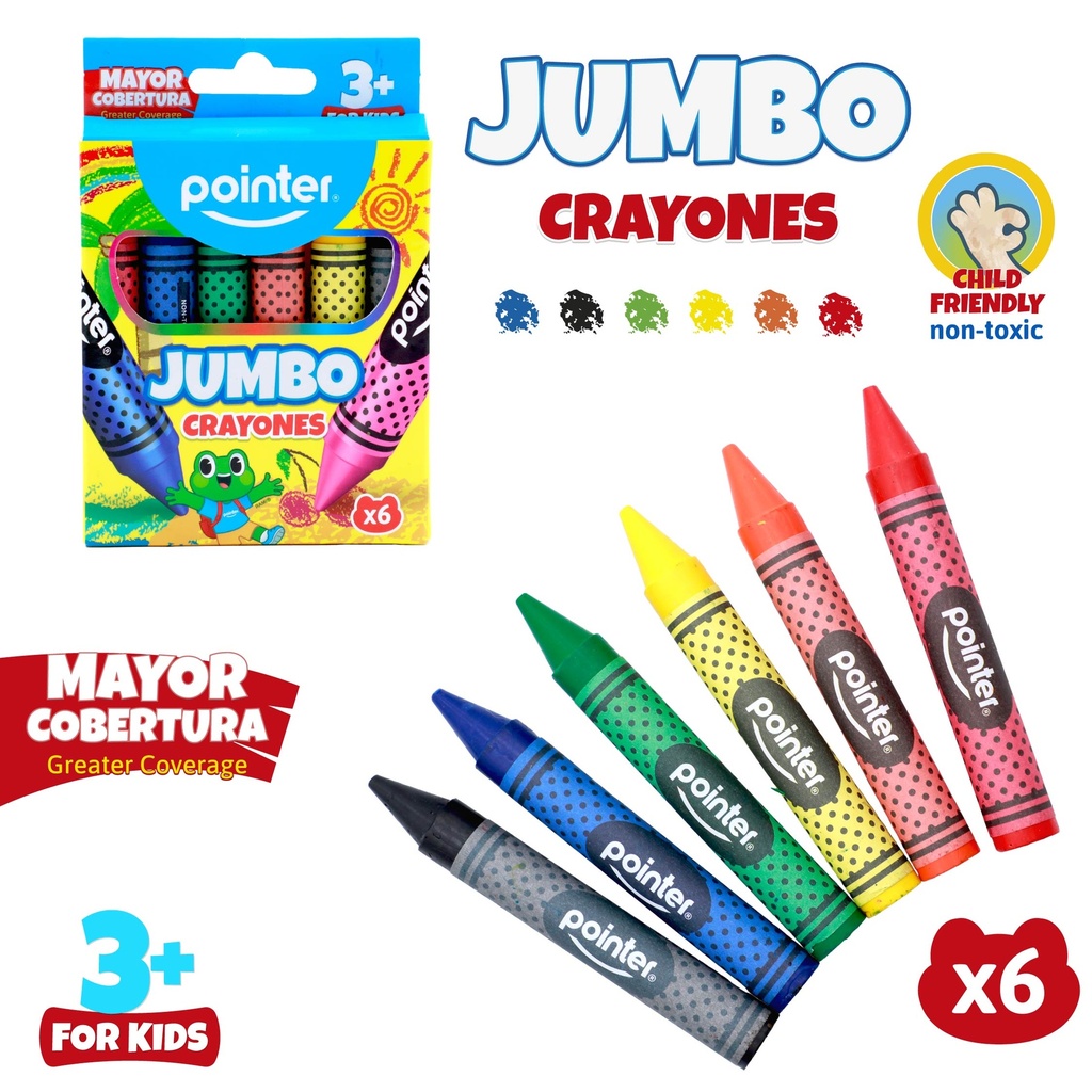 CRAYONES JUMBO x6 COLORES