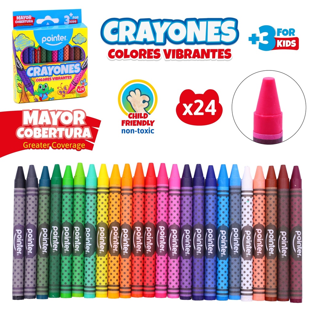 CRAYONES PEQUEÑOS x24 COLORES