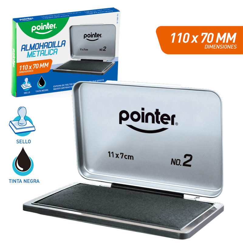 ALMOHADILLA METALICA PARA SELLO 11x7CM