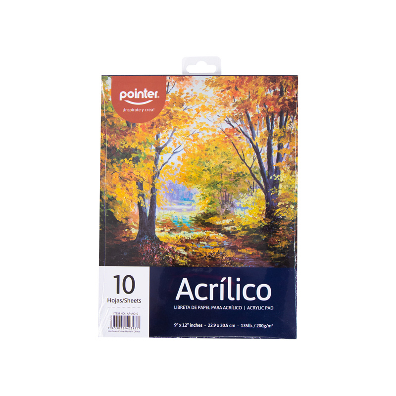 BLOCK DE PAPEL PARA ACRILICO 