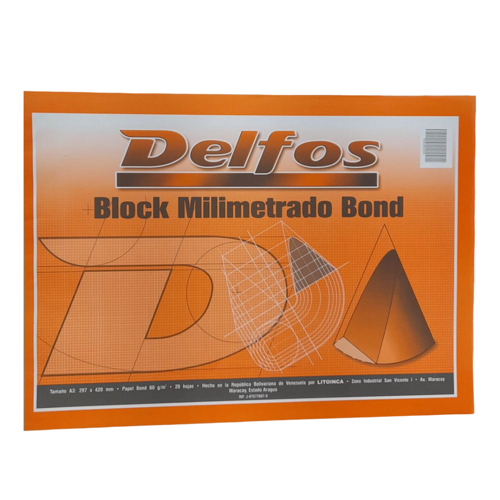 BLOCK MILIMETRADO BOND DELFOS DIN/A3 - 20HJ 29,7x42CM