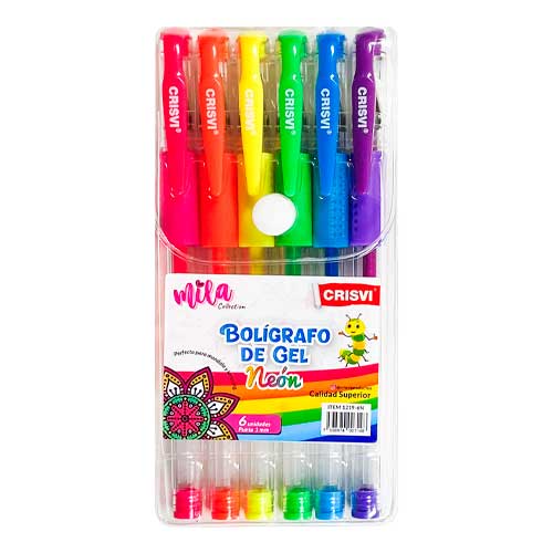 BOLIGRAFO DE GEL NEON X6