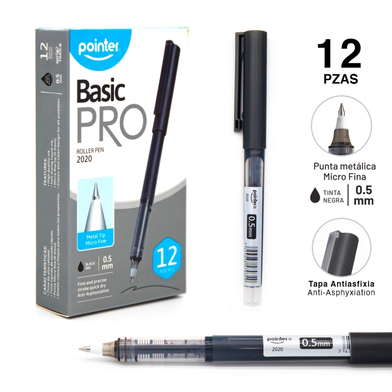 BOLIGRAFO BASIC PRO 0.5MM (NEGRO) X1