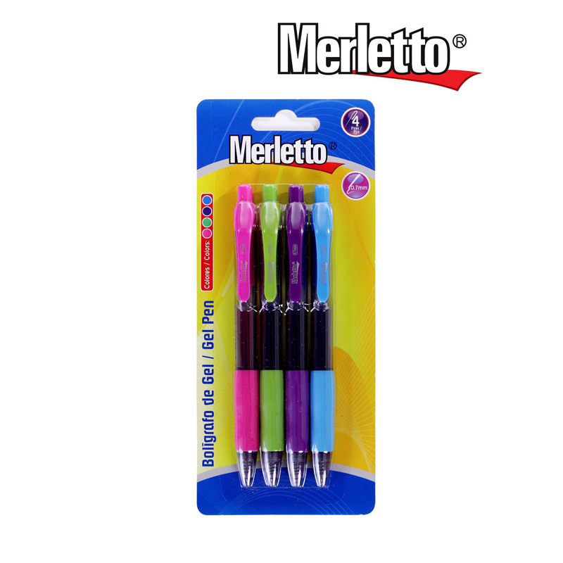 BOLIGRAFOS DE GEL x4 COLORES