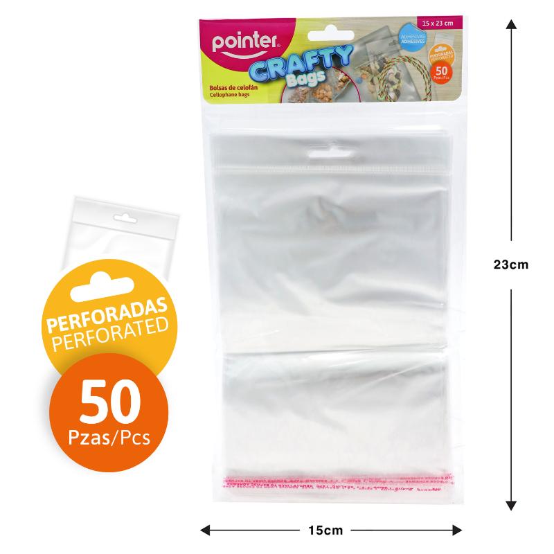 BOLSAS DE CELOFAN ADHESIVAS 23X15CM
