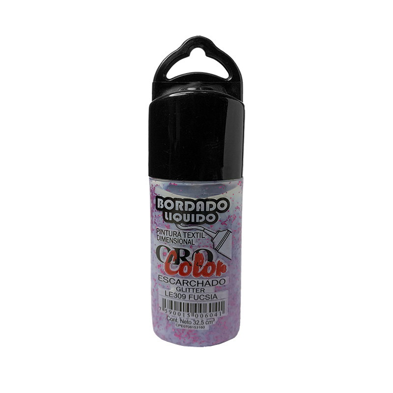 BORDADO LIQUIDO ESCARCHADO FUCSIA 32,5CM