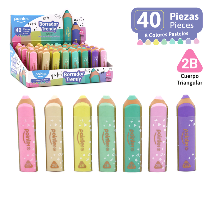 BORRADOR TRENDY 2B LAPIZ PASTEL