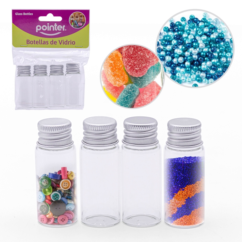 BOTELLAS DE VIDRIO X4