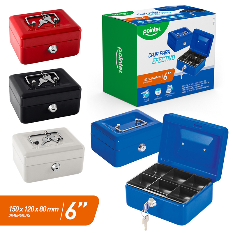 CAJA METALICA PARA DINERO 6"