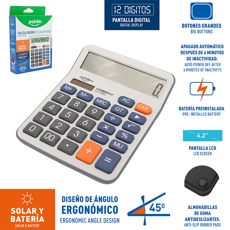 CALCULADORA DE ESCRITORIO - 12 DIGITOS
