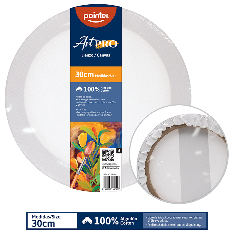 LIENZO BLANCO - 30CM (CIRCULO)