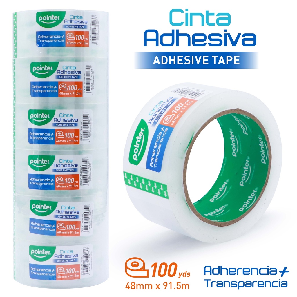 CINTA ADHESIVA DE EMPAQUE (48mmx100yd) 40mic