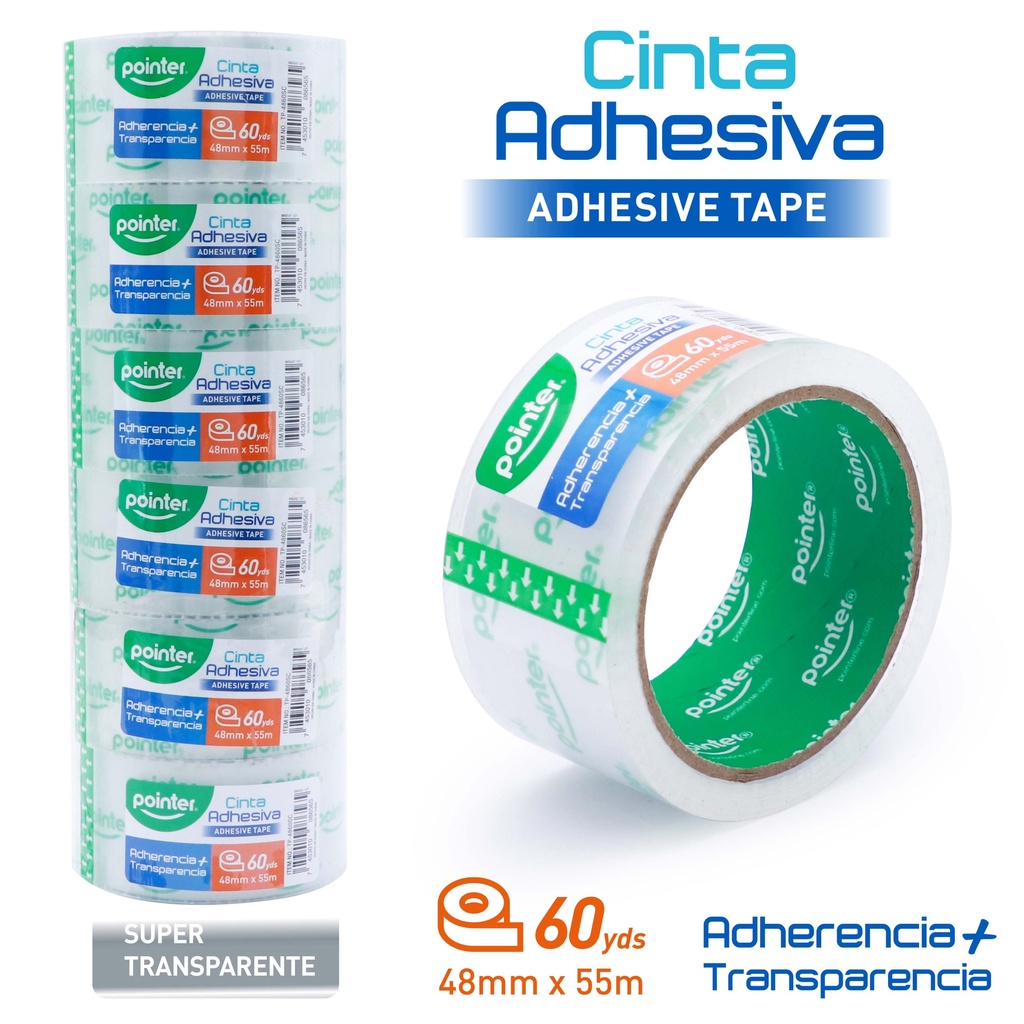 CINTA ADHESIVA DE EMPAQUE (48mmx60yd) 40mic