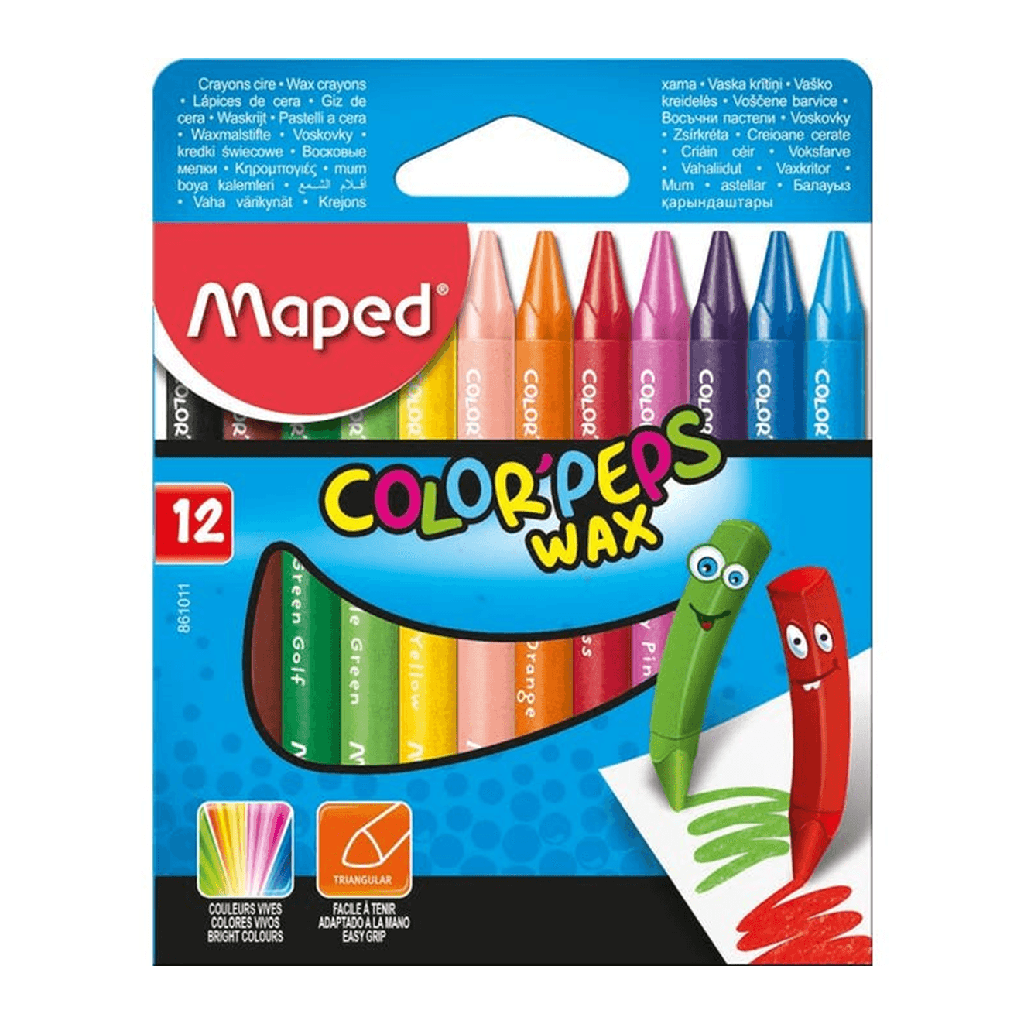 CREYON DE CERA WAX COLOR PEPS x12PZS