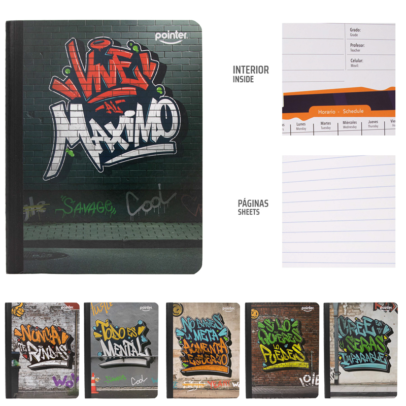 CUADERNO COSIDO A4 RAYA ANCHA x100 HOJAS