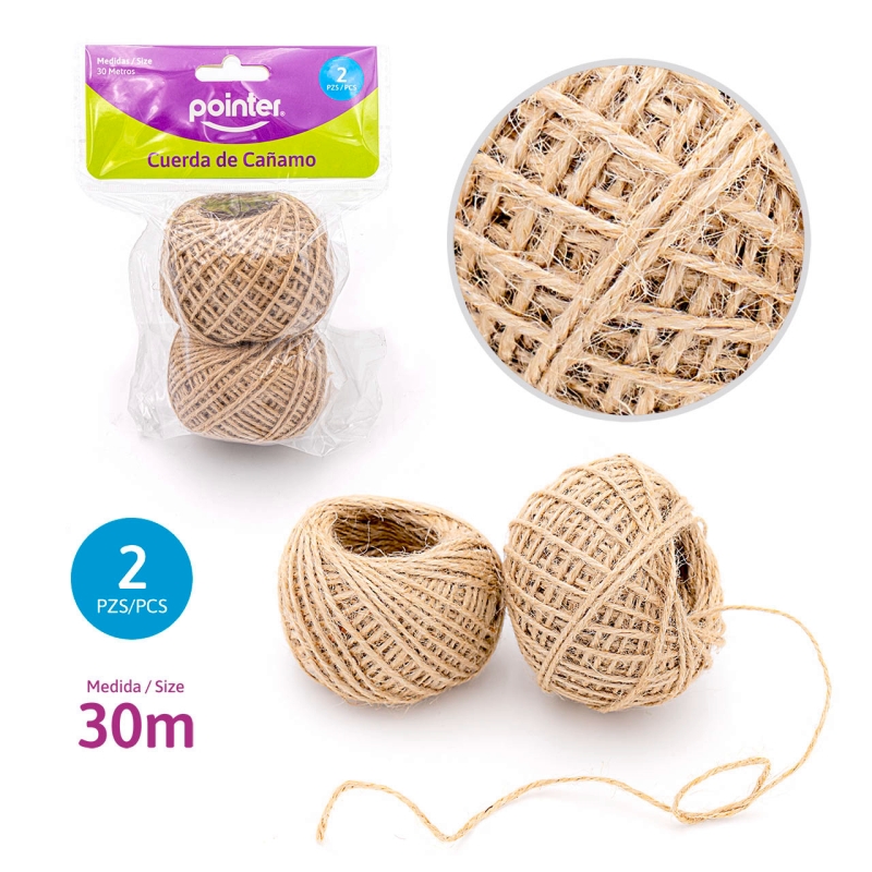 CUERDA DE CAÑAMO 30M x1UND