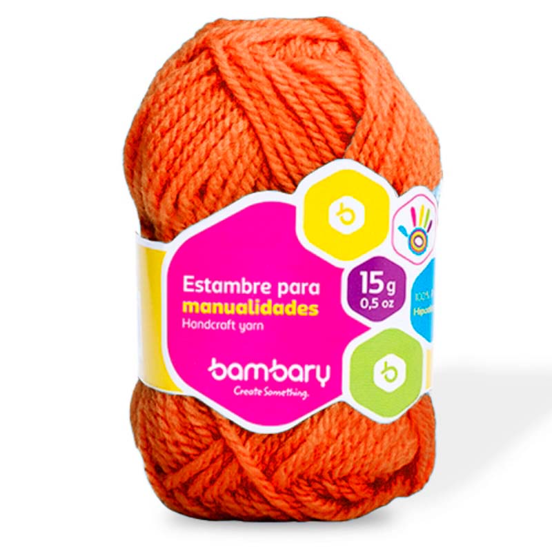 ESTAMBRE PARA MANUALIDADES NARANJA NEON - 15G