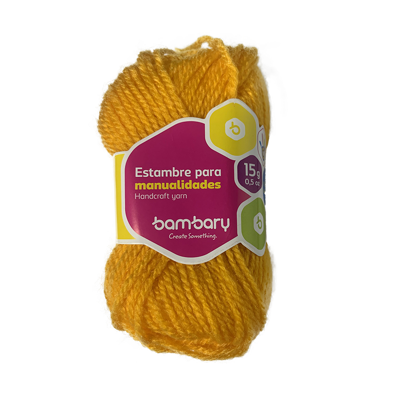 ESTAMBRE PARA MANUALIDADES AMARILLO AUYAMA - 15G