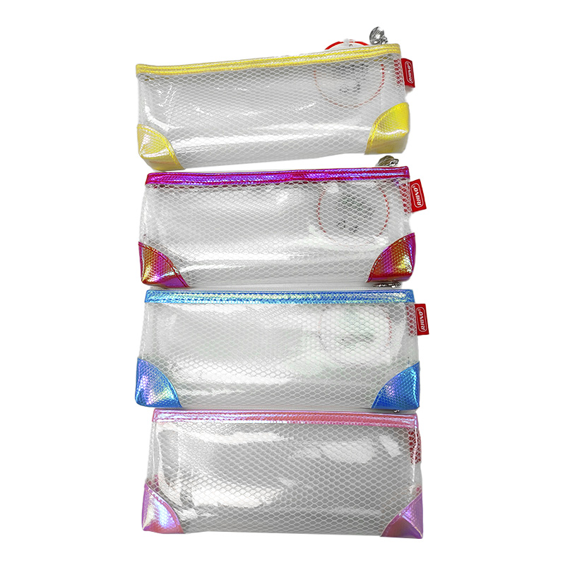 CARTUCHERA DE MALLA TRANSPARENTE