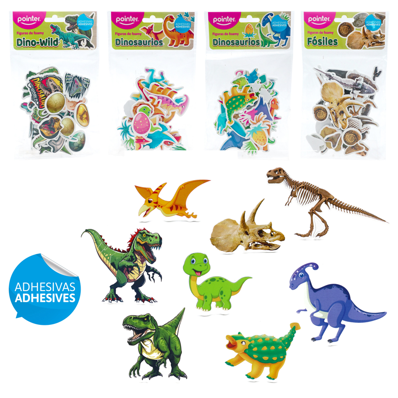 FIGURAS DE FOAMY ADHESIVAS (DINOSAURIOS)
